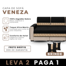 [LEVE 2 PAGUE 1] Capa de Sofá Veneza em 100% Algodão + 2 Almofadas Inclusas